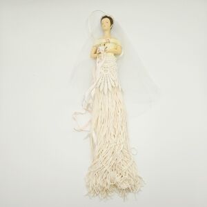 VINTAGE Putting on the Ritz Bride Wedding Doll Tassel Bottom Hanging Ornament